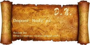 Depner Noémi névjegykártya